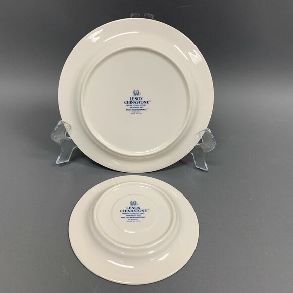Lenox Chinastone Brushstrokes For the Blue Patterns Salad Saucer Plates Lot of 2 - Picture 4 of 7